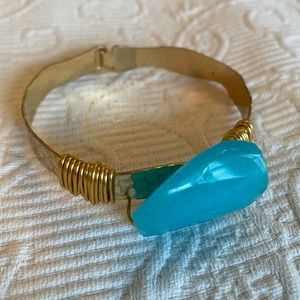 Turquoise stone bangle bracelet